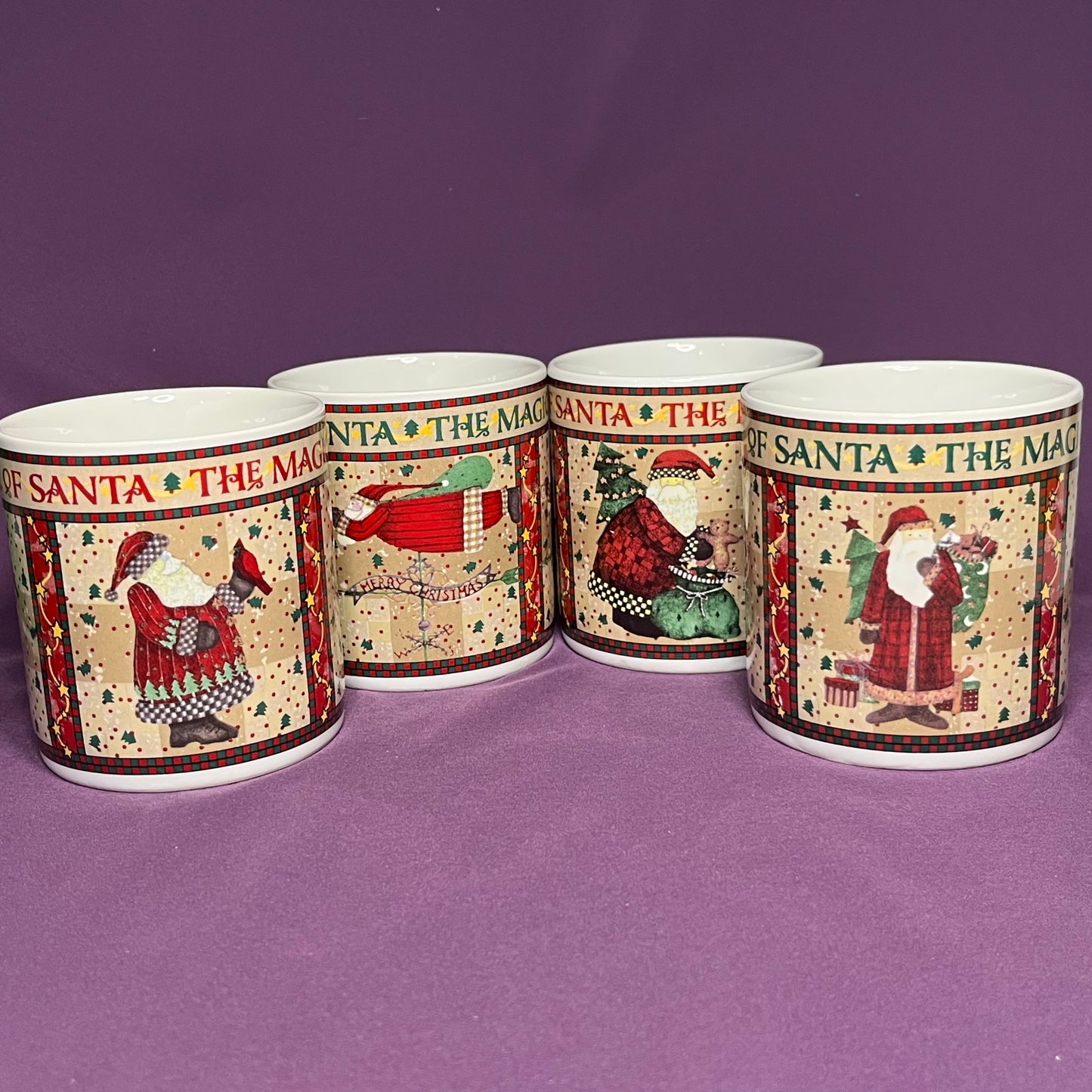 Magic of Santa Mugs, 1996, Debbie Mumm, Sakura