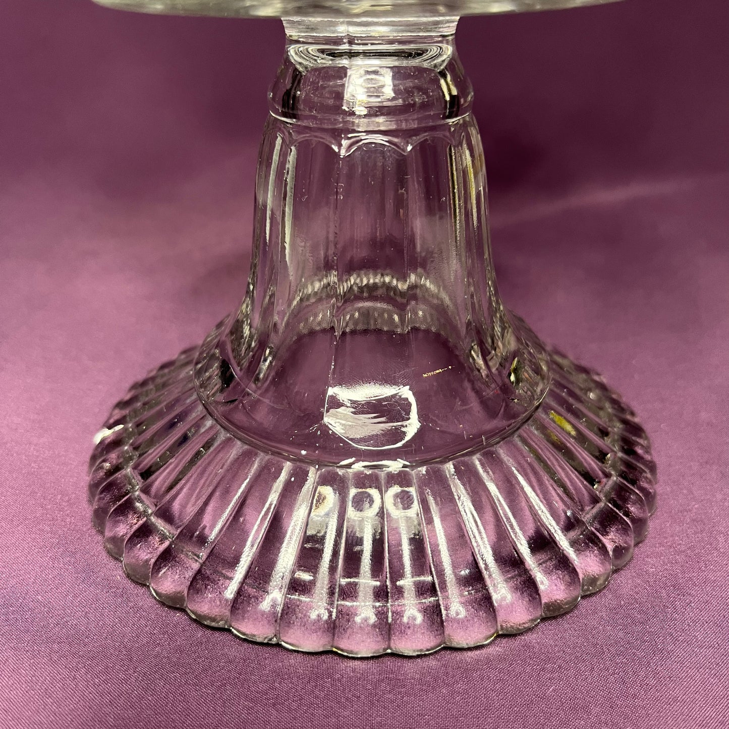 Antique Federal Glass tall comport, Grape with Vine pattern, early 1900s