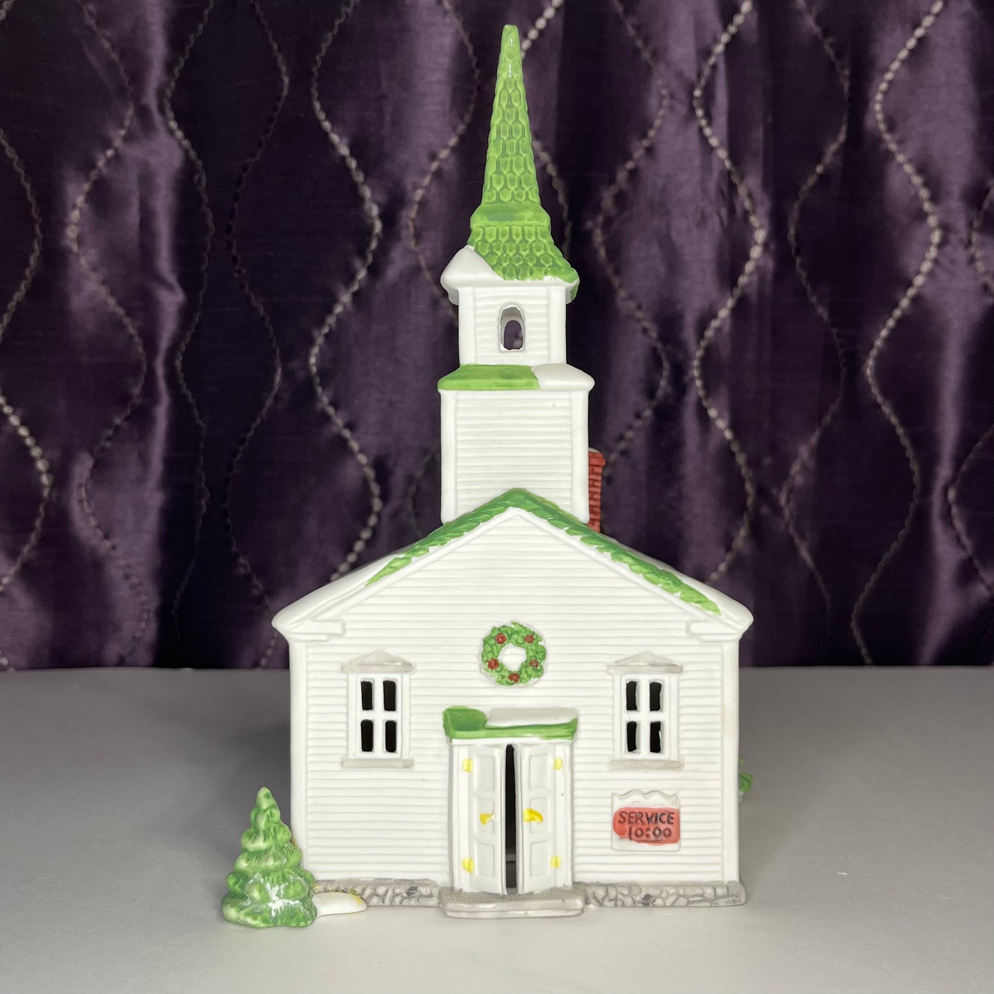 Department 56 Steeple Church, New England Village Series, #6530-7, 1986