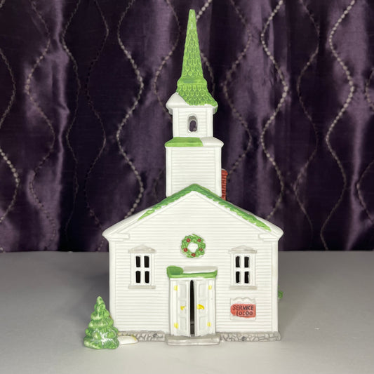 Department 56 Steeple Church, New England Village Series, #6530-7, 1986