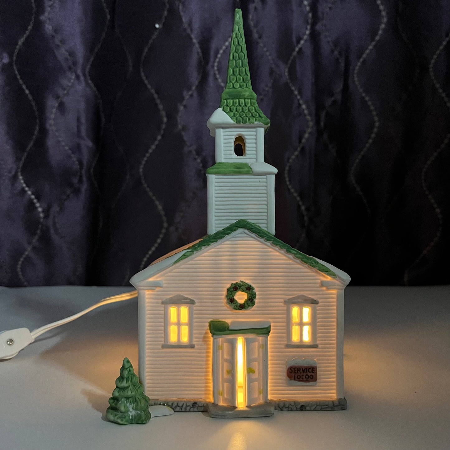 Department 56 Steeple Church, New England Village Series, #6530-7, 1986