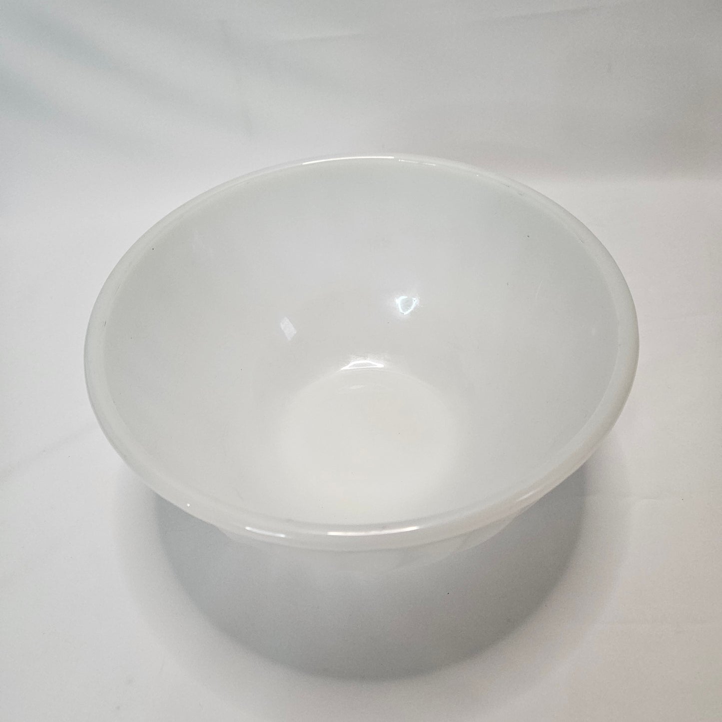 Vintage Fire-King White Swirl 8" mixing bowl