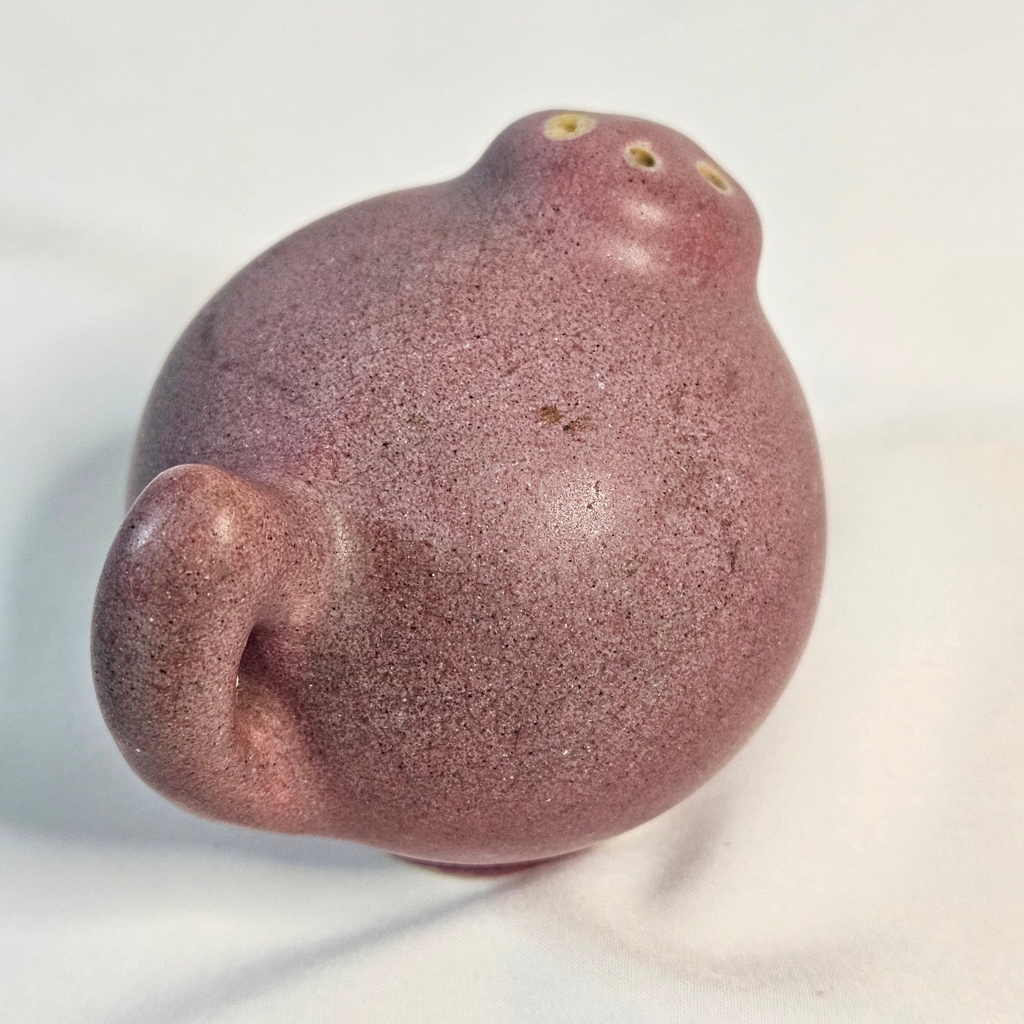 Niloak Pottery, vintage round salt and pepper shakers,  1940s