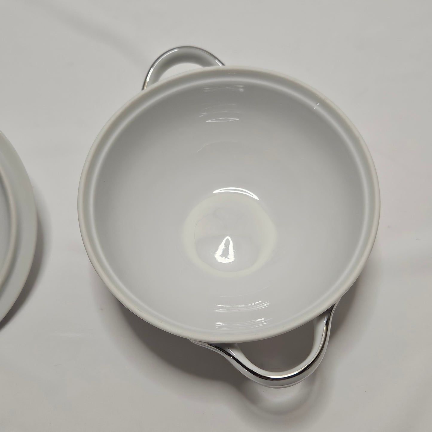 Wentworth China Silver Wheat sugar bowl and cream pitcher set