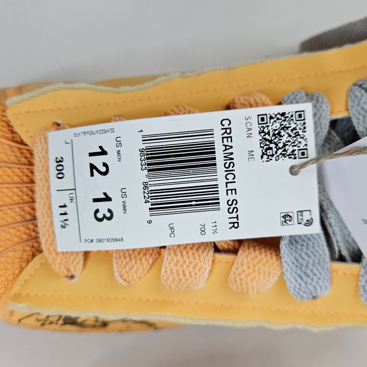 Adidas Superstar LA1501 Hellstar Hazy Orange Size 12M 13W New