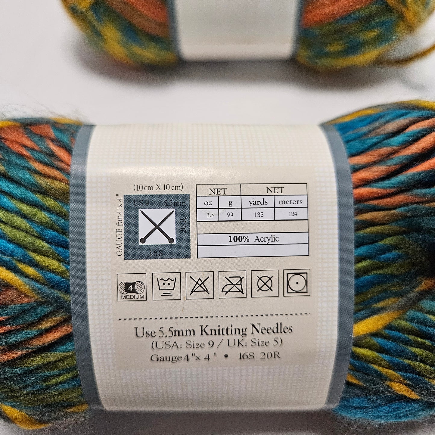 Yarn Bee Wildstreak acrylic yarn, various colors