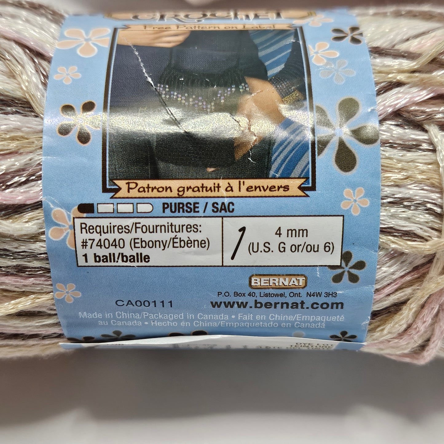 Bernat Cool Crochet, Neopolitan Shades, 2 skeins