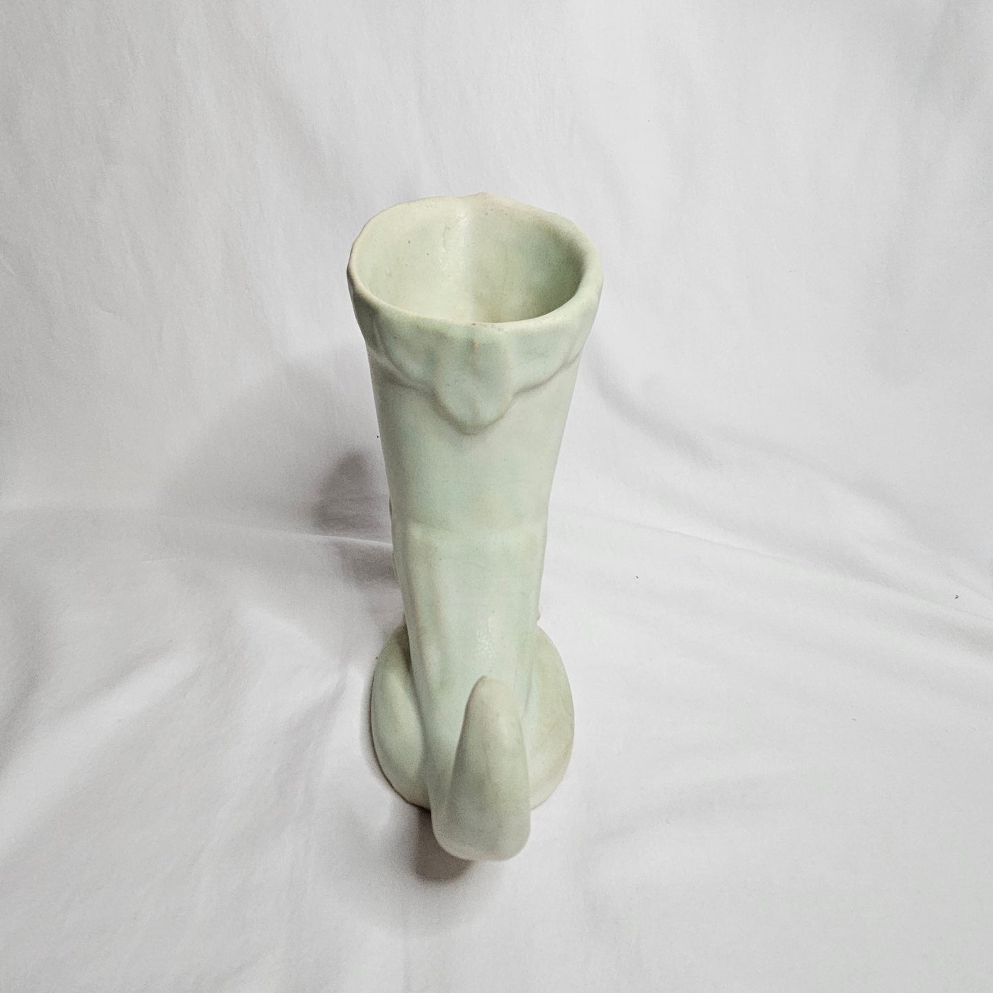 Vintage Niloak Cornucopia vase, 7" tall,