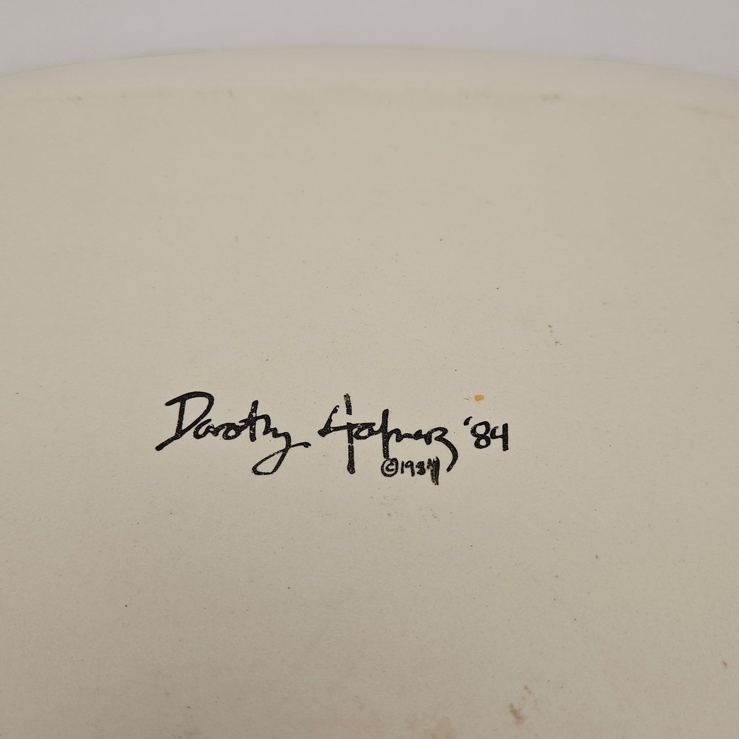 RARE Vintage Dorothy Hafner STATS 17" Platter, 1984, Black Lattice pattern