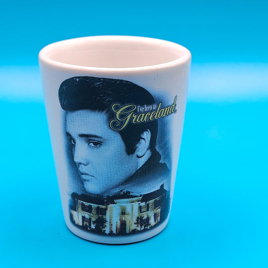 Elvis I've Been to Graceland Graceland ceramic shot glass
