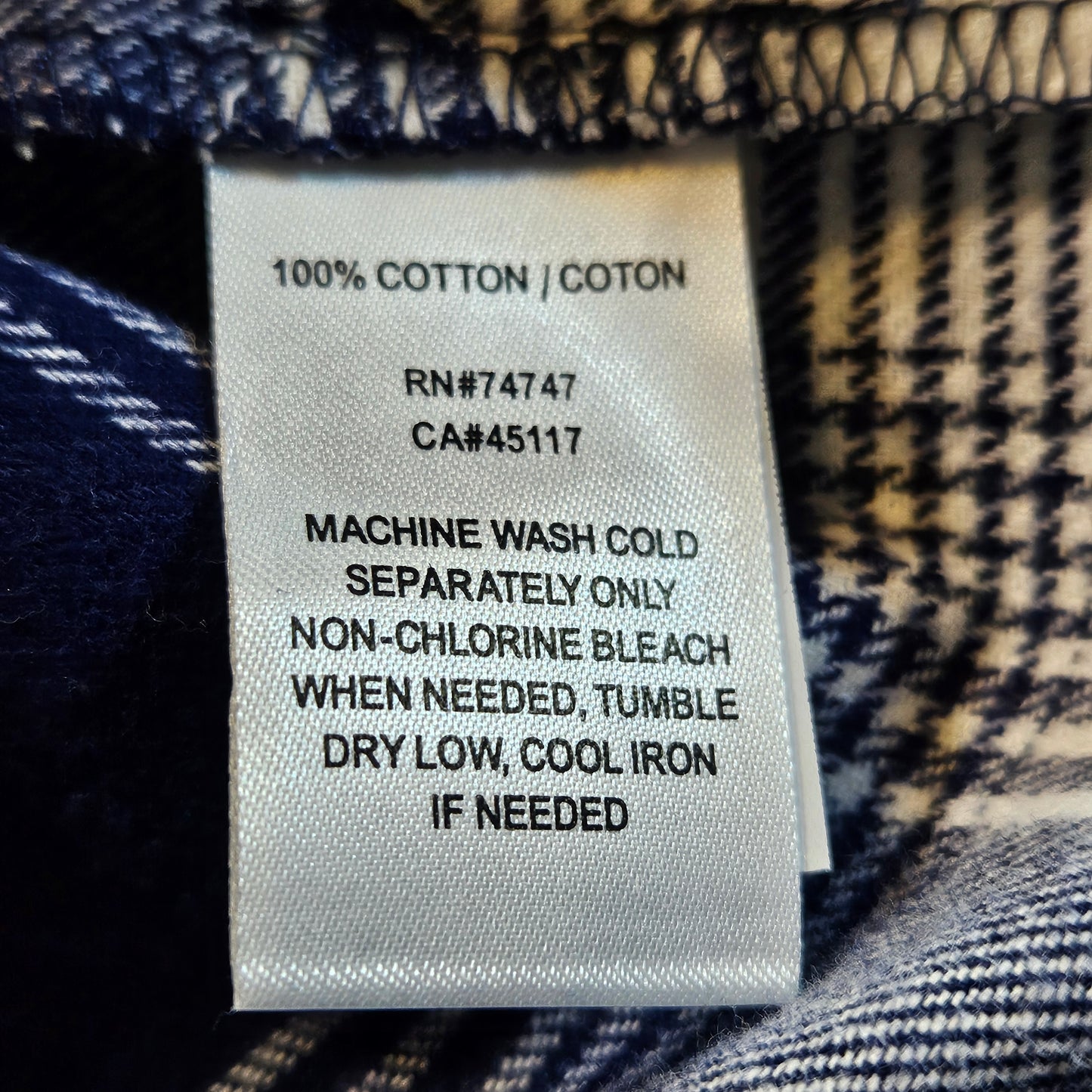 Natural Reflections blue plaid flannel long-sleeve shirt, 1X