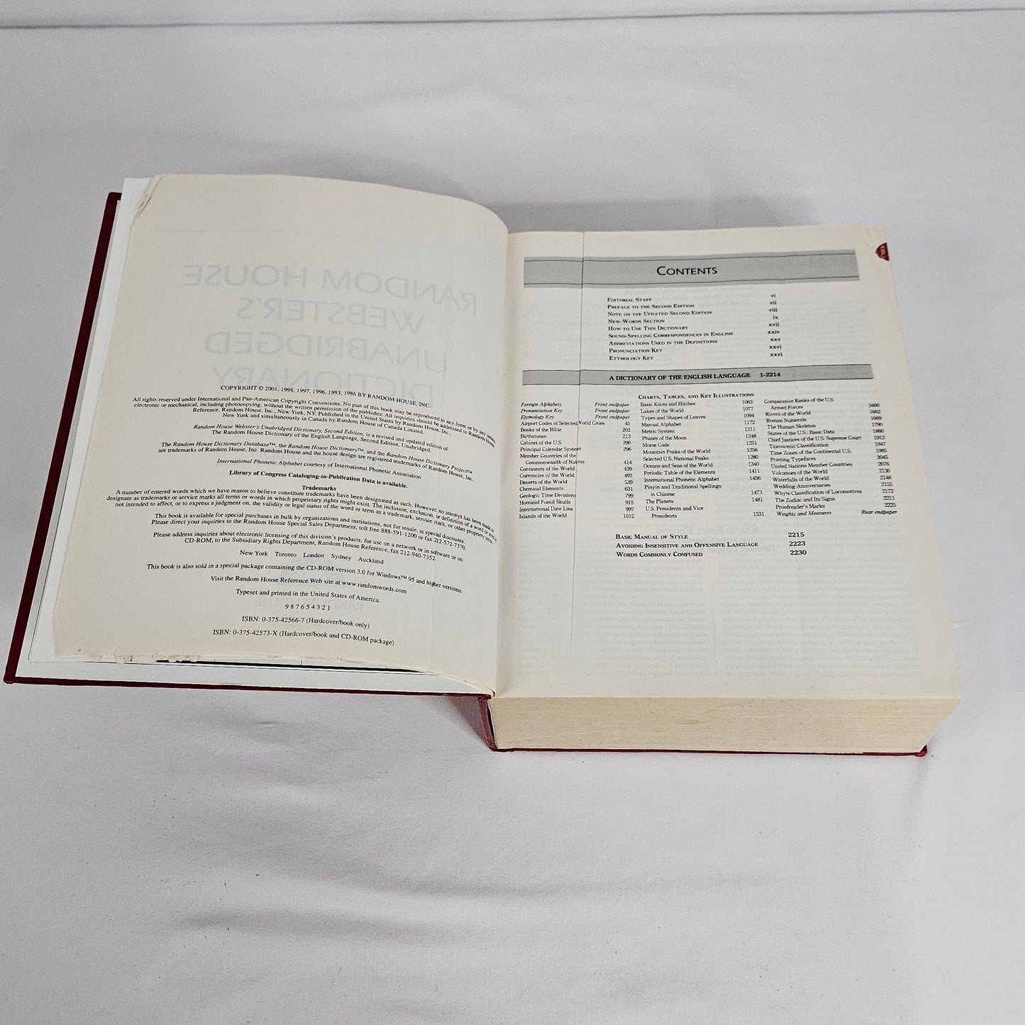 Random House Webster's 2nd Edition Unabridged Dictionary, 2001