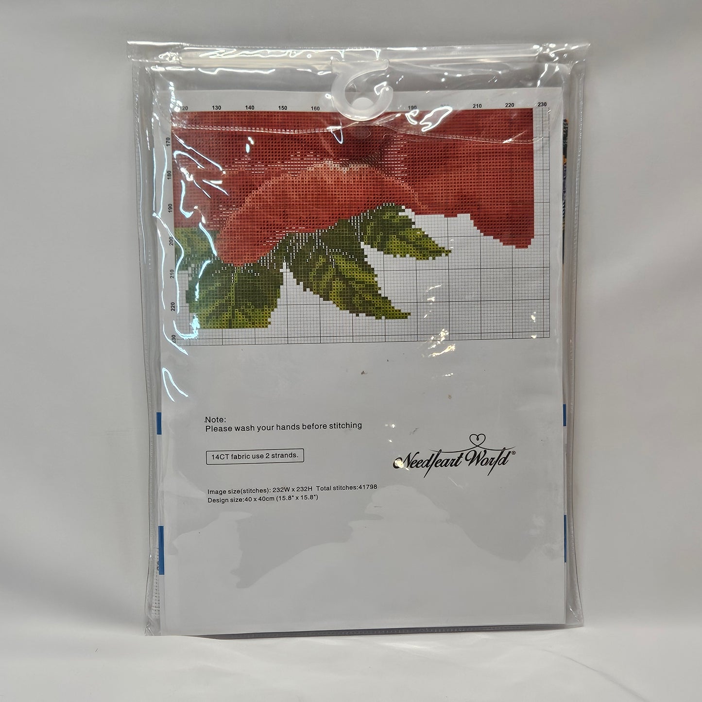 Needleart World No-Count Cross Stitch Kit, Peony