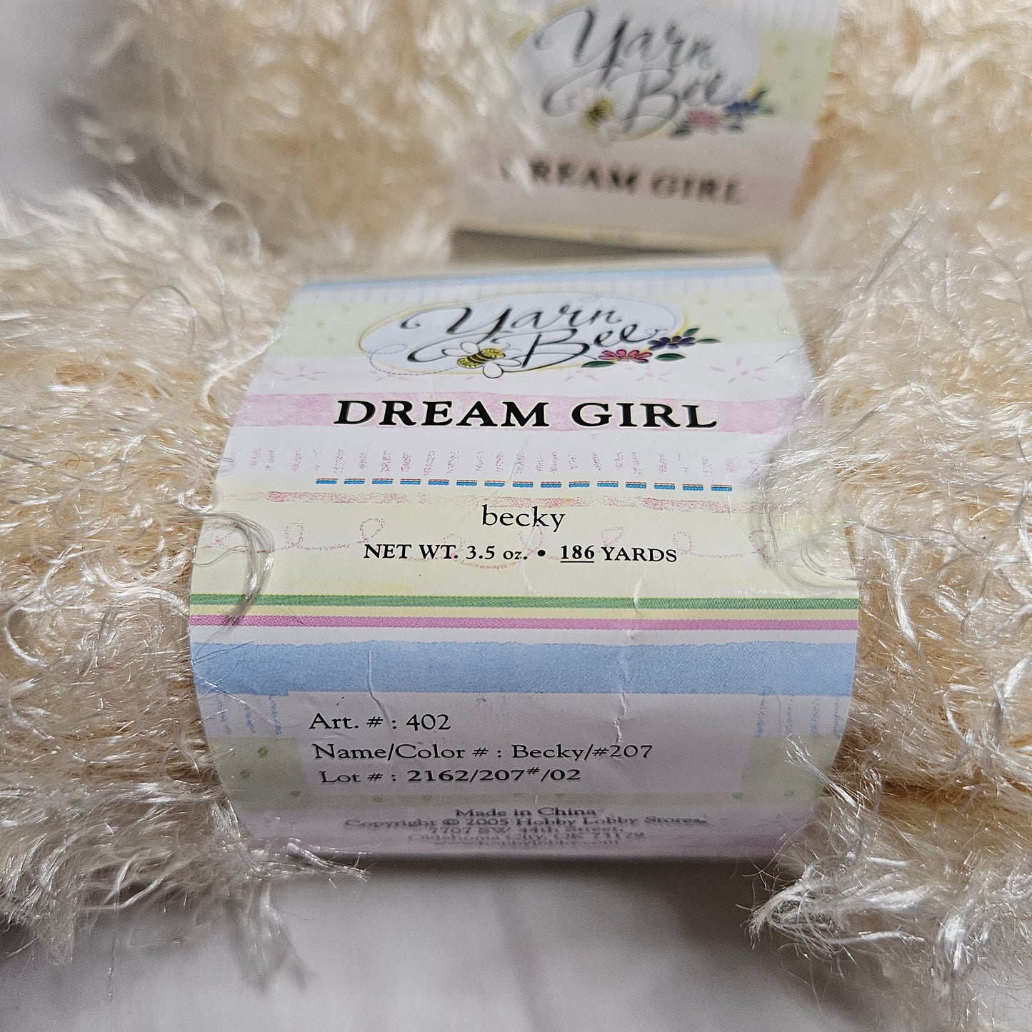 Yarn Bee Dream Girl Nylon Yarn, Becky, lot of 2.75 skeins