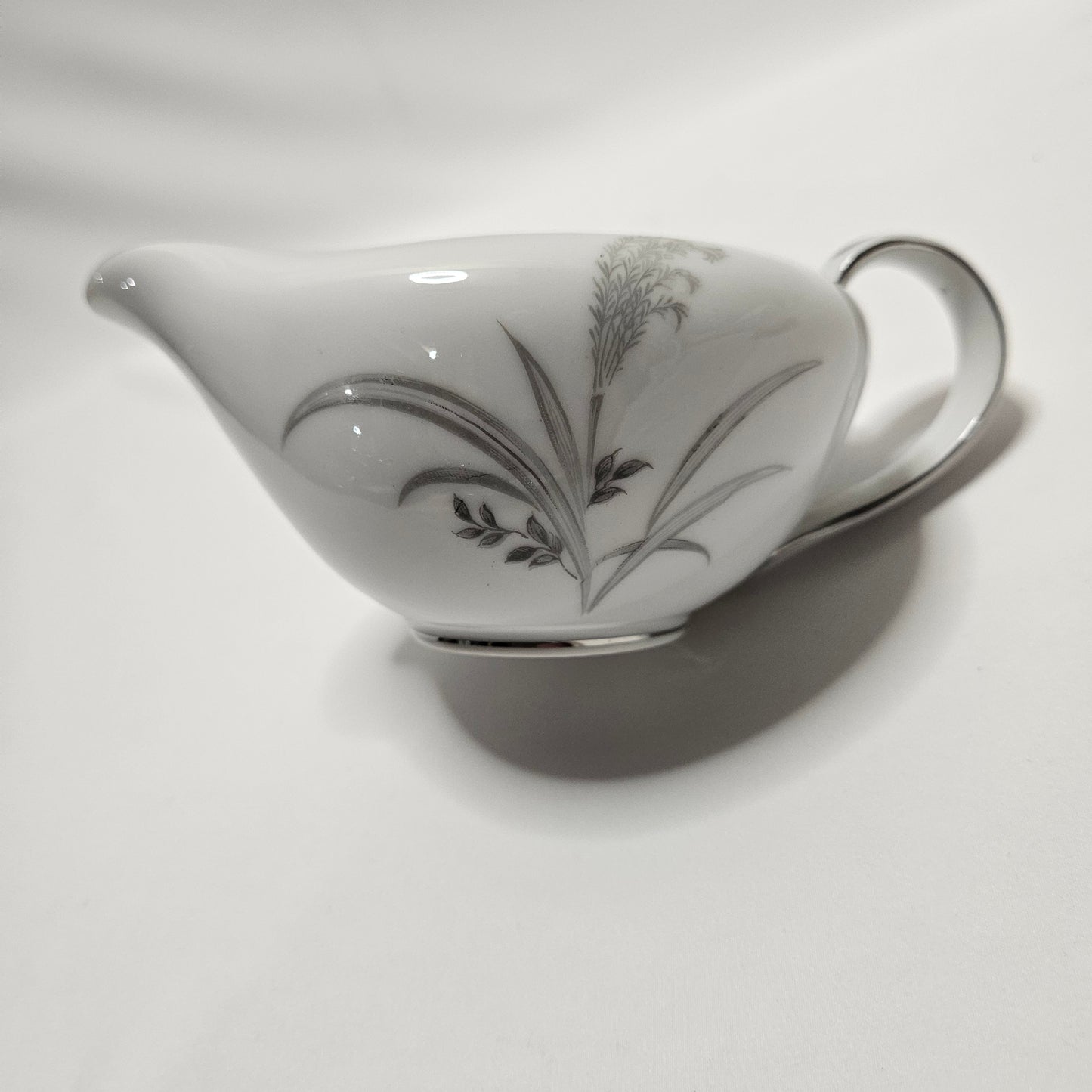 Wentworth China Silver Wheat sugar bowl and cream pitcher set