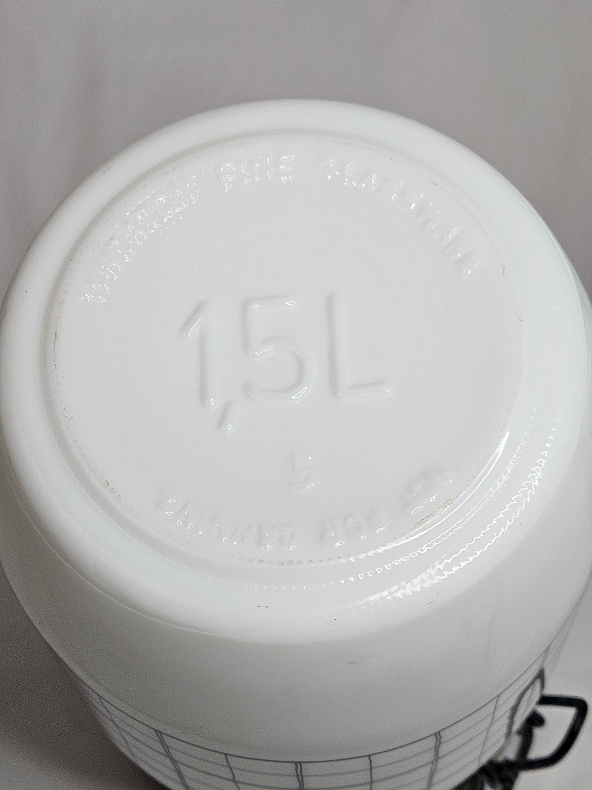 Wheaton Milkglass Sugar and Flour Canister Set with wire clamp closures