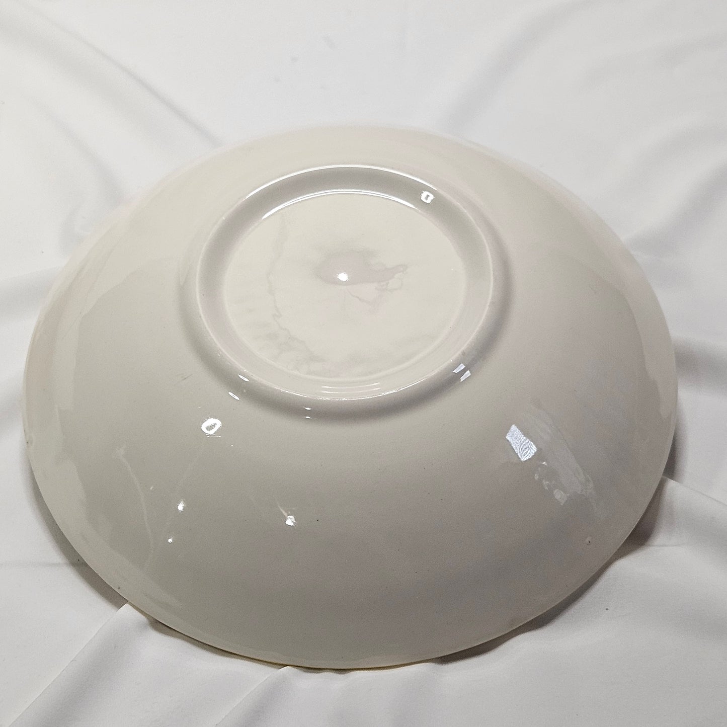 Royal China Cavalier Ironstone, Damsel pattern, two 9" yellow floral serving bowls