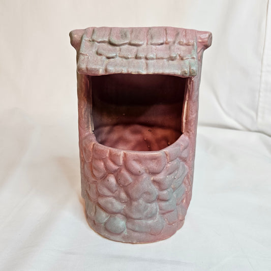 Niloak Covered Wishing Well vintage planter, 1930s