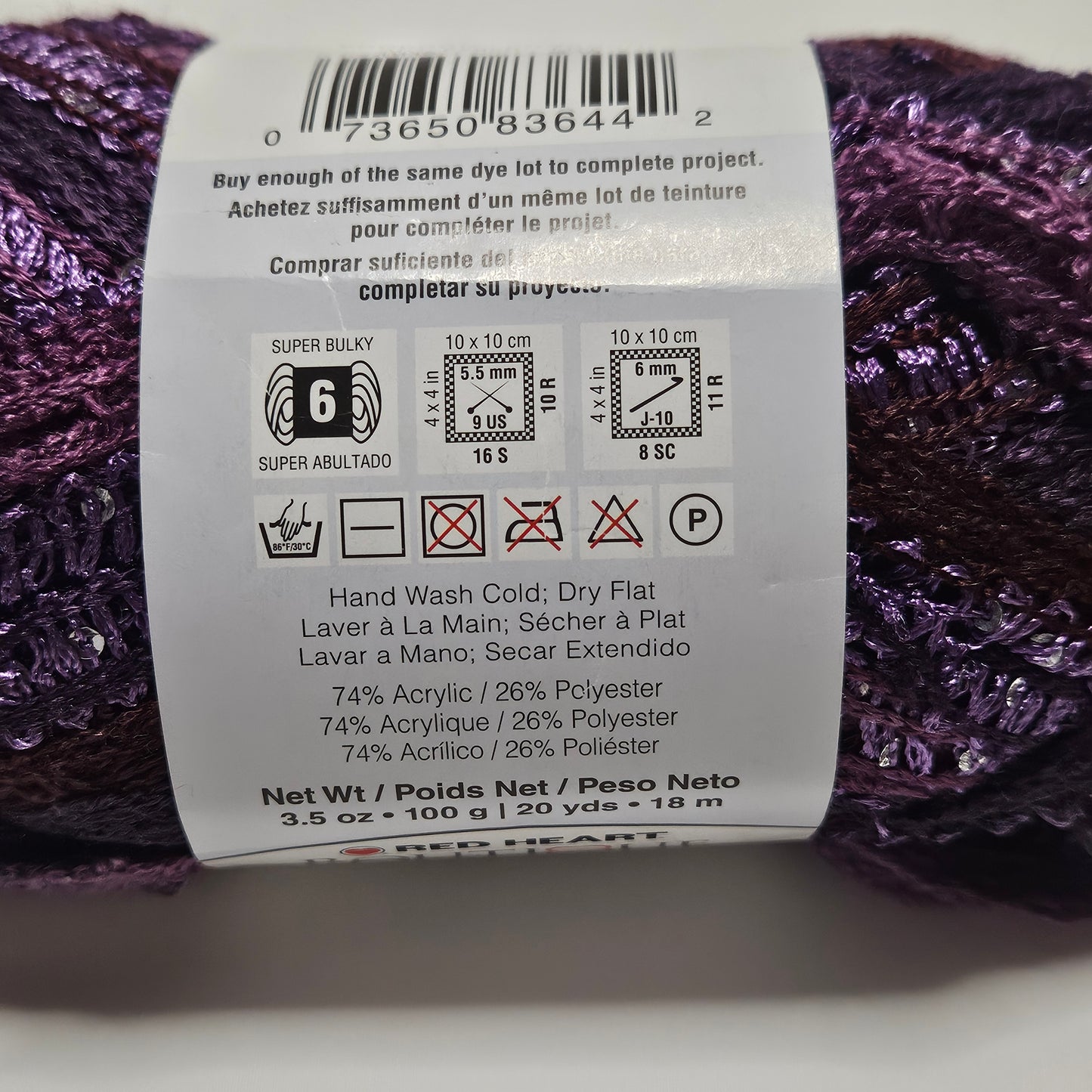 Red Heart Boutique Sashay Sequin Scarf Yarn, various colors