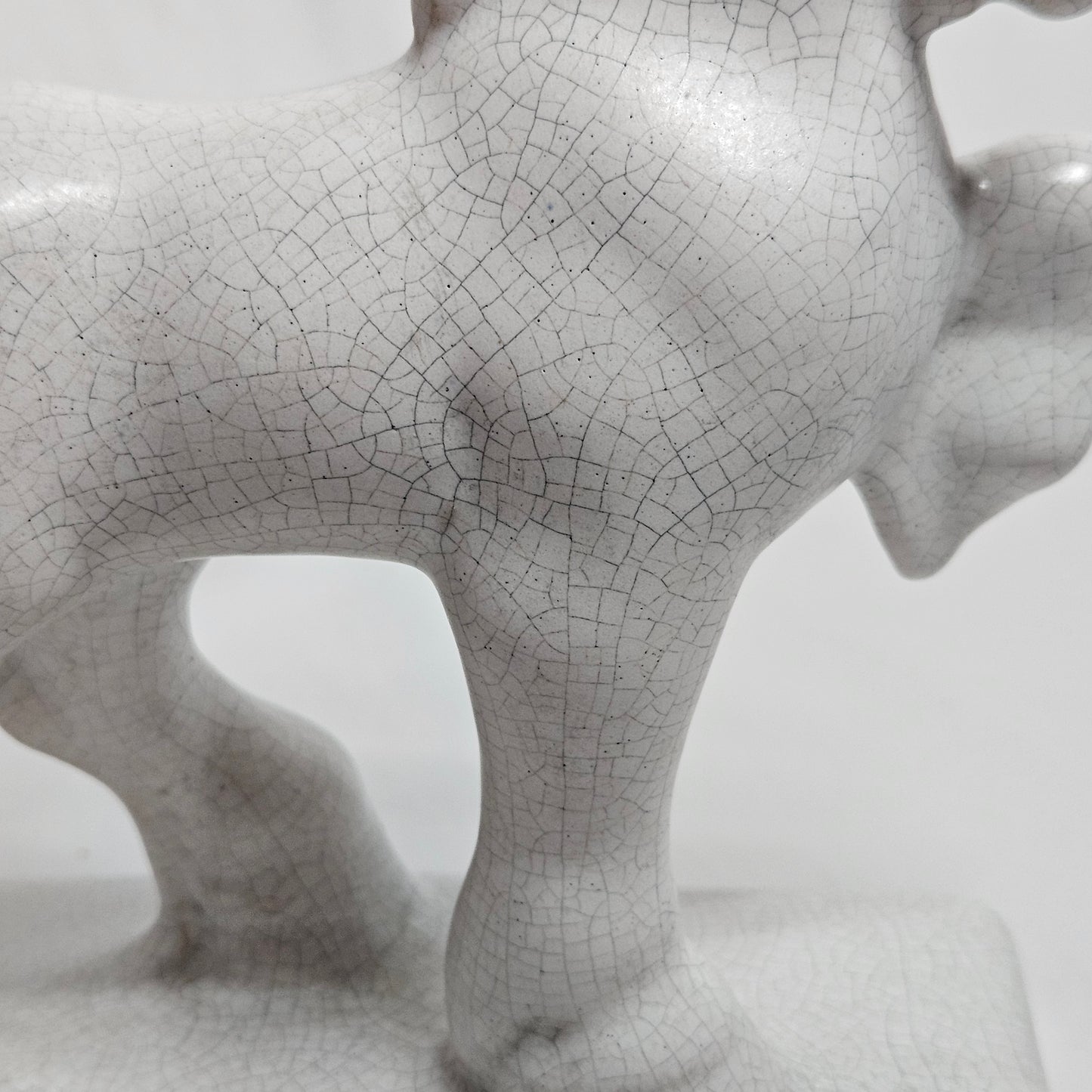 Niloak Trojan Horse from the 1930s, white with beautiful crazing