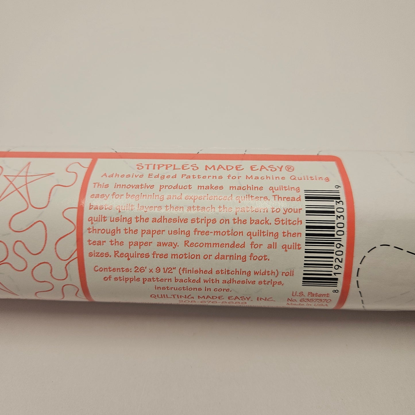 Stipples Made Easy Patterns, New, 26' x 9.5" roll