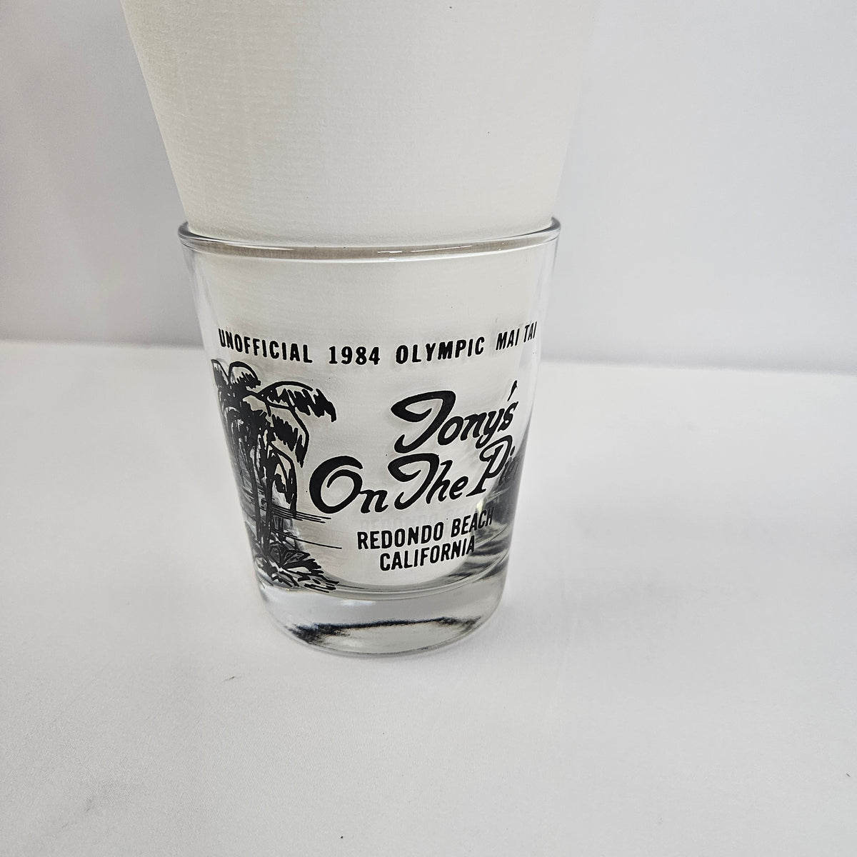 Vintage Tony's On The Pier, Redondo Beach Mai Tai glasses, set of two glasses