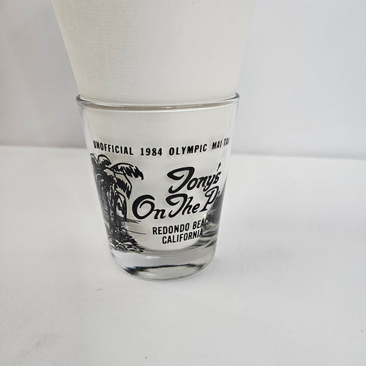 Vintage Tony's On The Pier, Redondo Beach Mai Tai glasses, set of two glasses