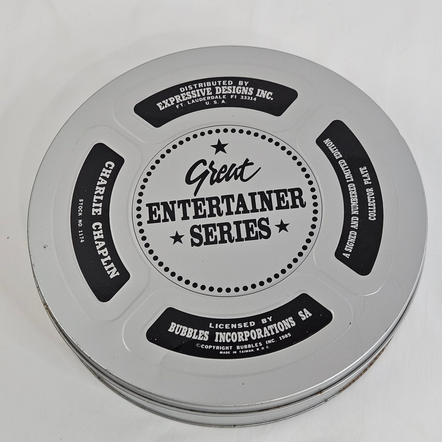 Great Entertainer Series Collector Plates, Choose from Chaplin, Fields or Laurel & Hardy