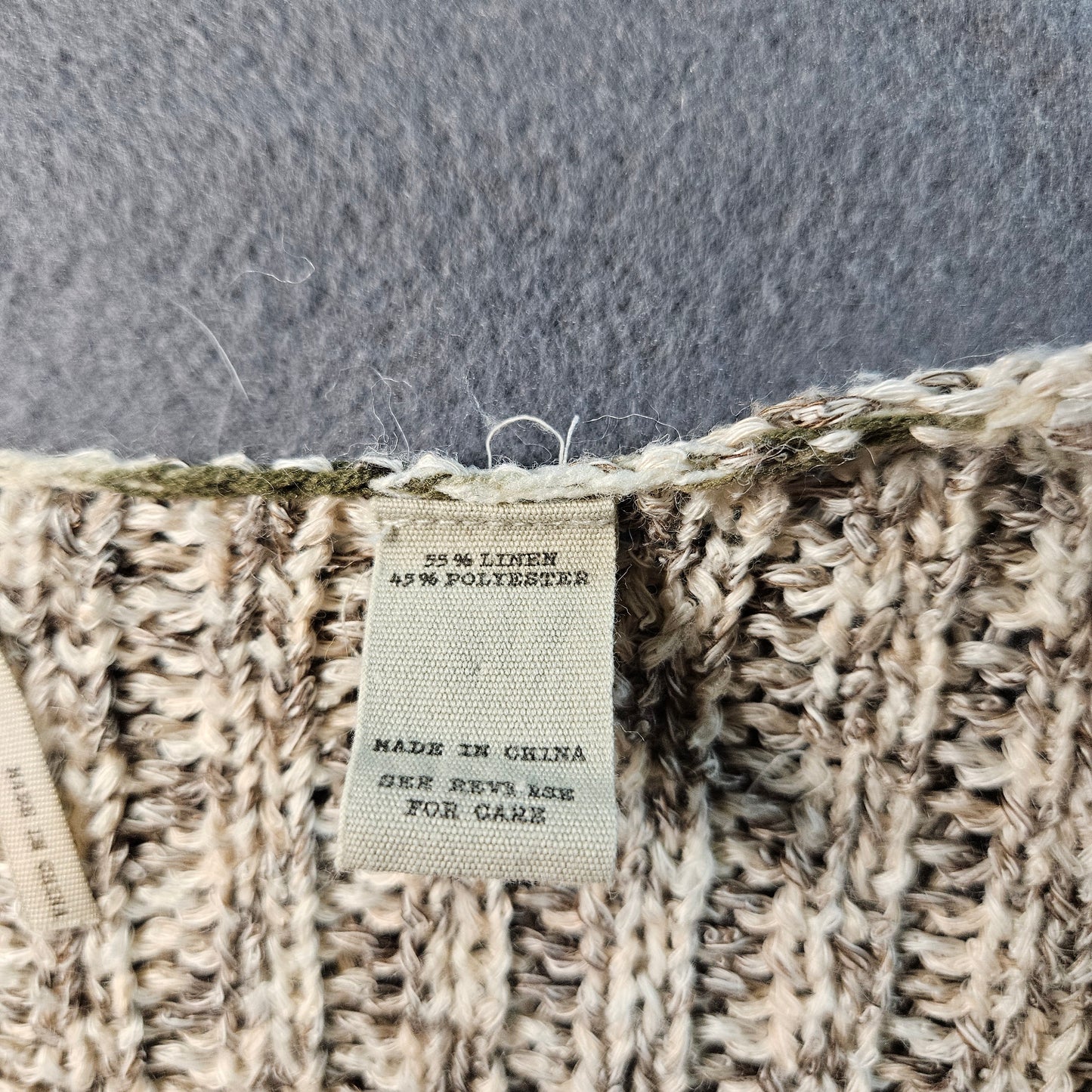 Gimmicks By BKE Open Knit Fringe Boho Long Sleeve Sweater, Large