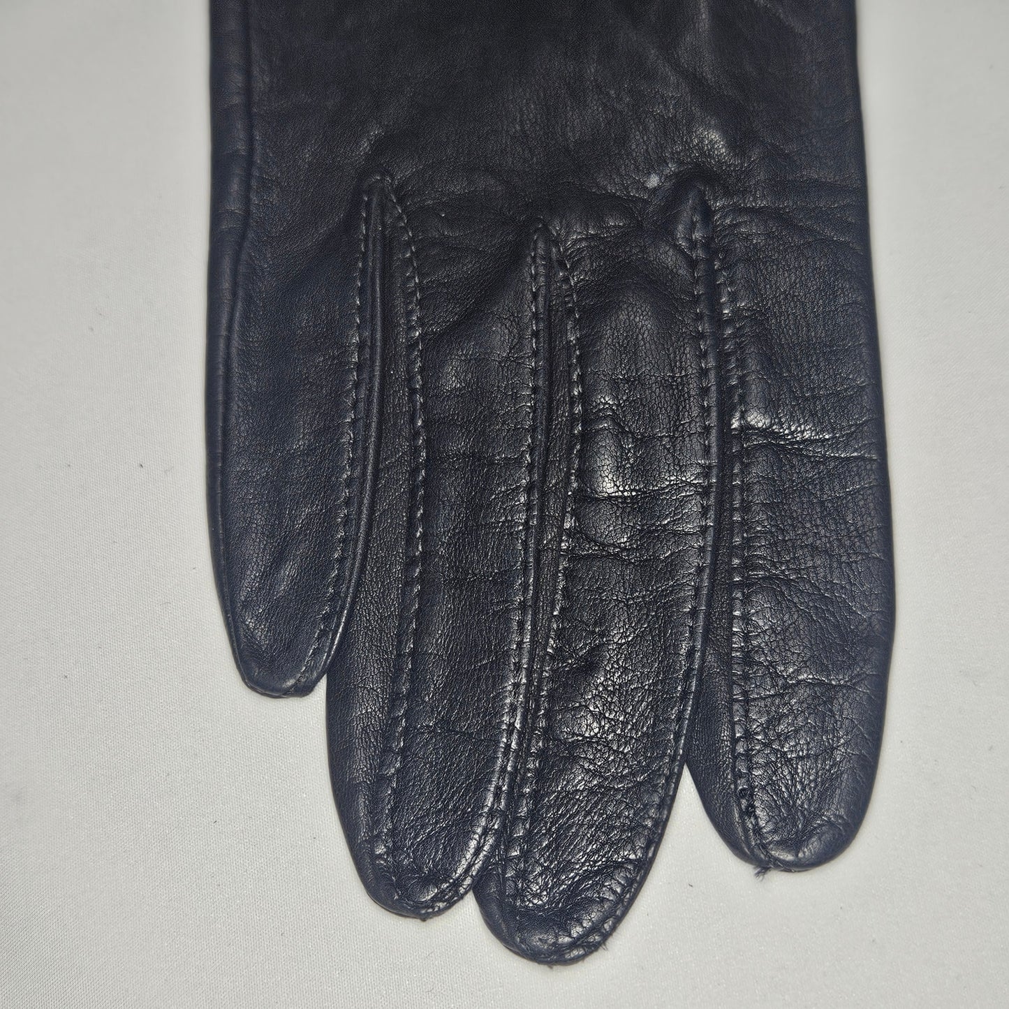 Vintage women's black leather gloves, Grandoe, size 7