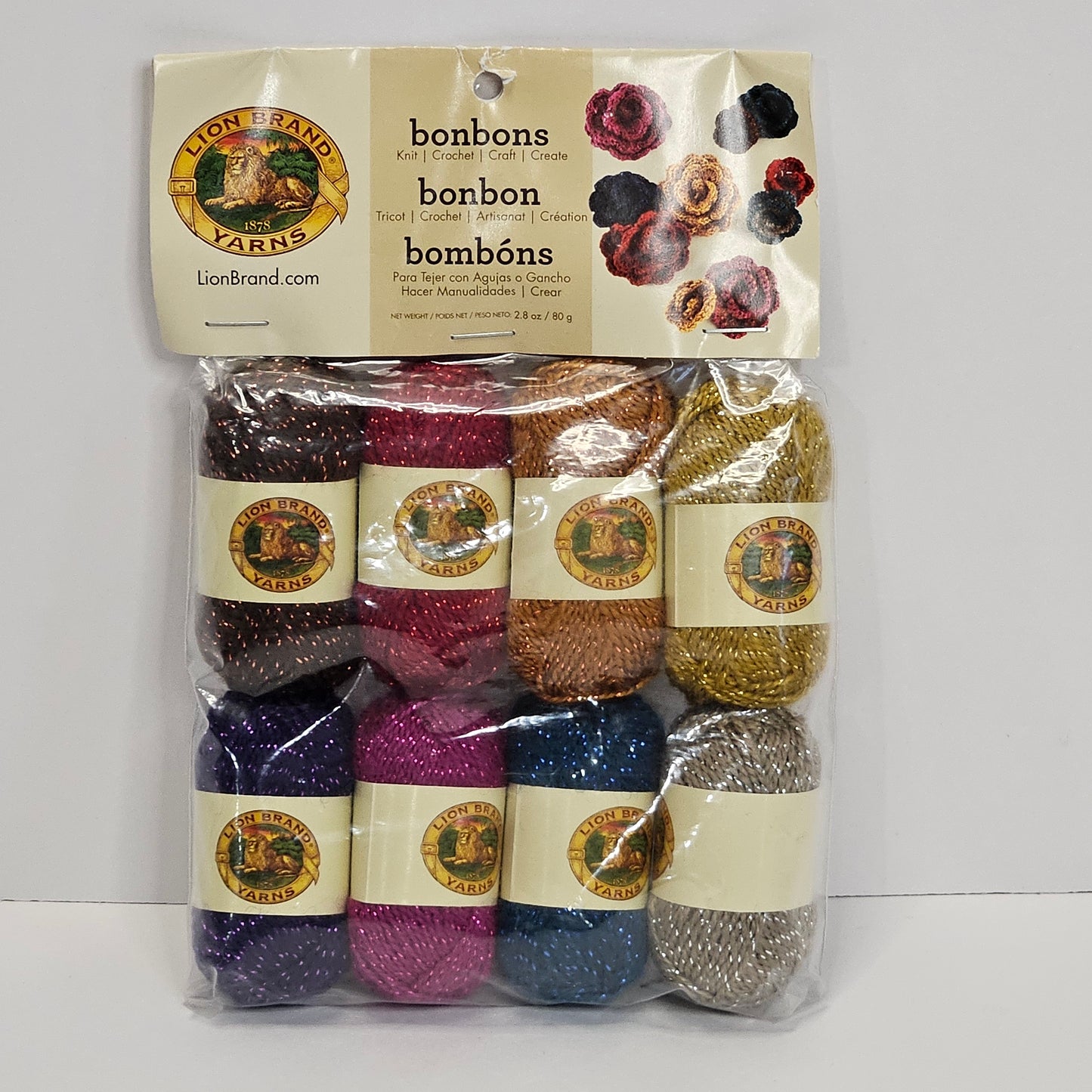 Lion Brand BonBons Party Assortment, Acrylic And Metallic Yarn