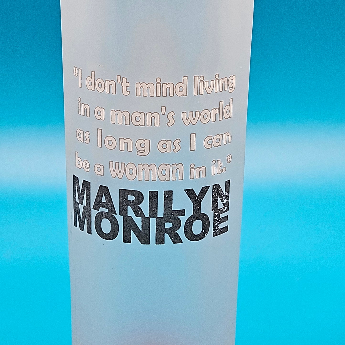 Marilyn Monroe tall quote shot glasses, pair, Bernard of Hollywood