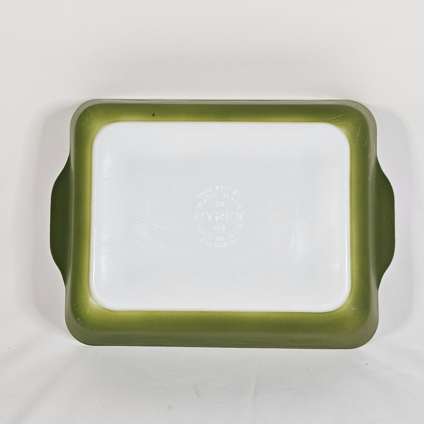 Vintage Pyrex Verde rectangle 1 1/2 quart baking dish, Model 503