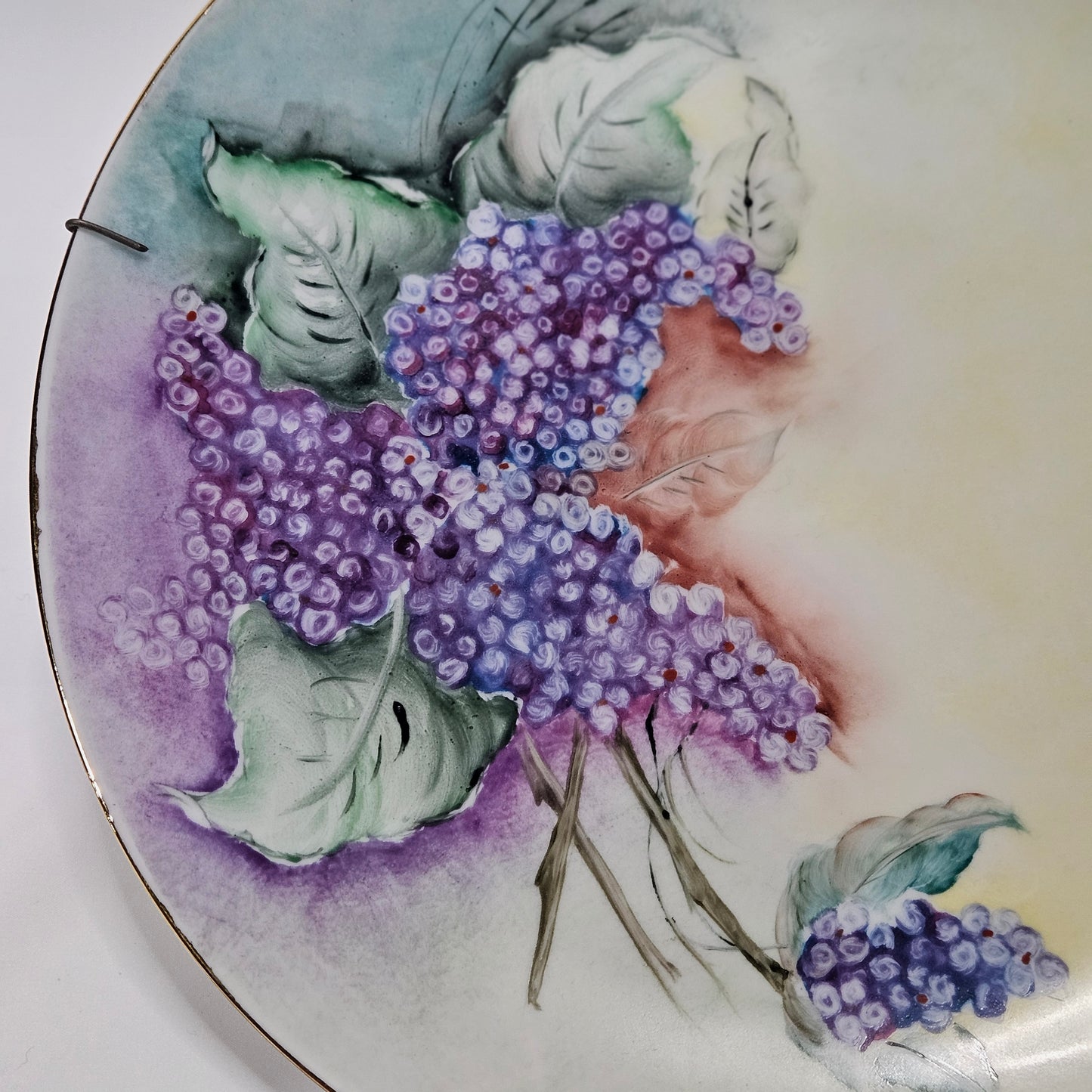Vintage, handpainted 10" plate, signed by artist Coibion, Holiday China, Germany