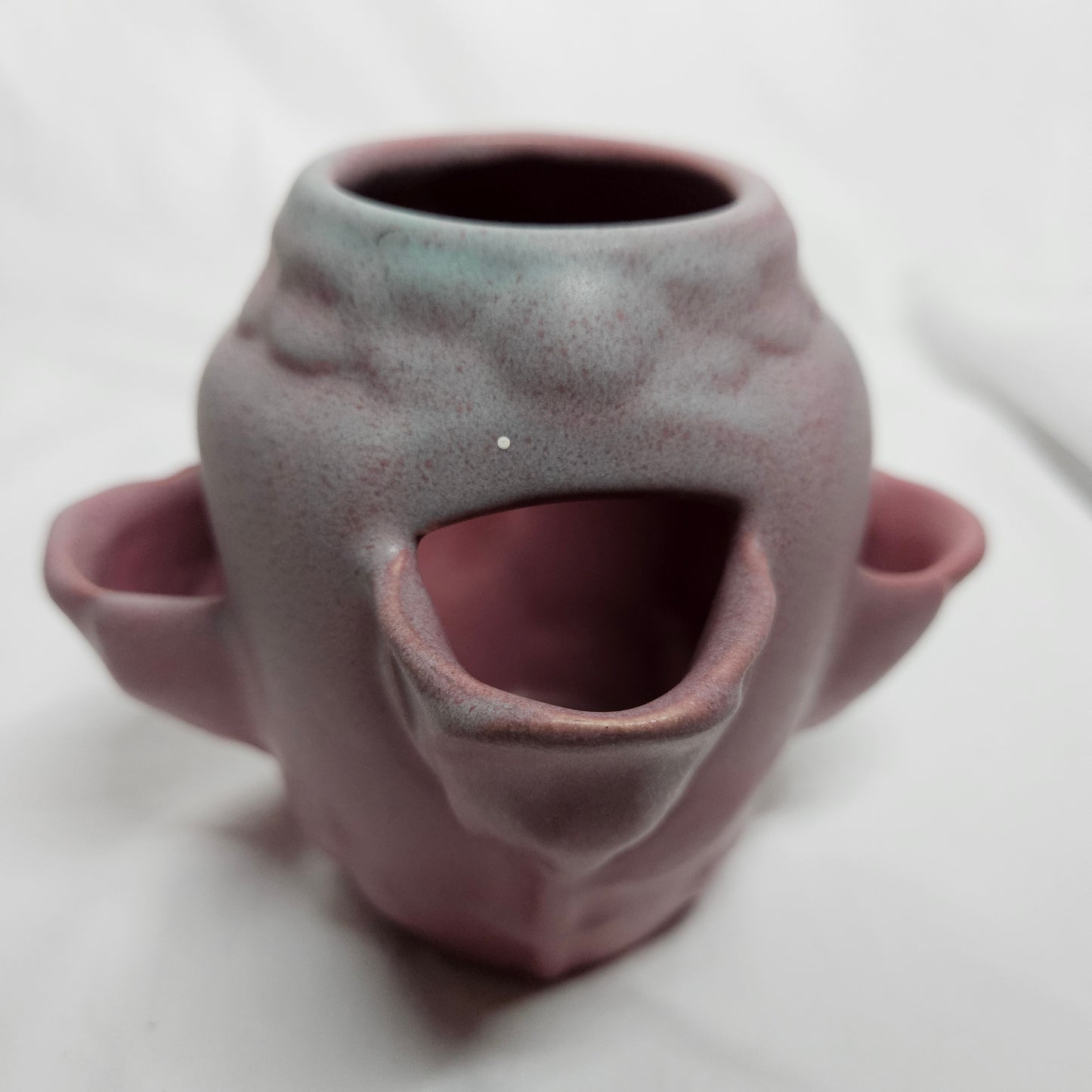 Rare Niloak tulip vase, multiple openings, Ozark Dawn II glaze, 4.75 inches
