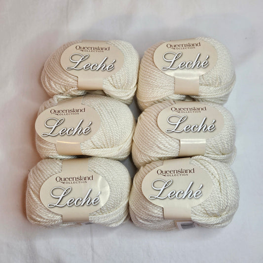 Queensland Collection Leche yarn, Extra Fine Merino Wool blend, Lot of 6 balls