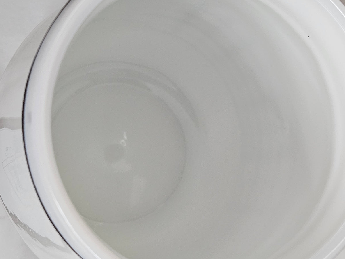 Wheaton Milkglass Sugar and Flour Canister Set with wire clamp closures