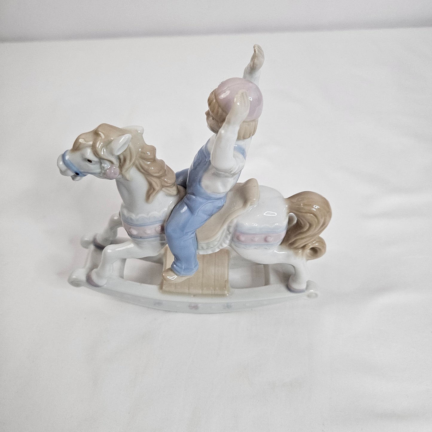 Vintage Paul Sebastian Boy on Rocking Horse Porcelain Figurine