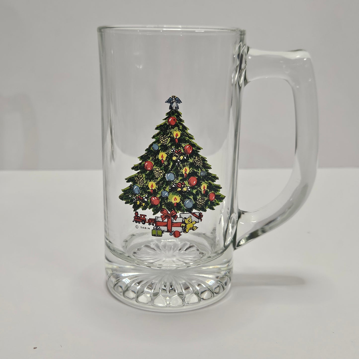 Vintage Christmas by Carlton, 13 oz. Glass Tankard, set of 4
