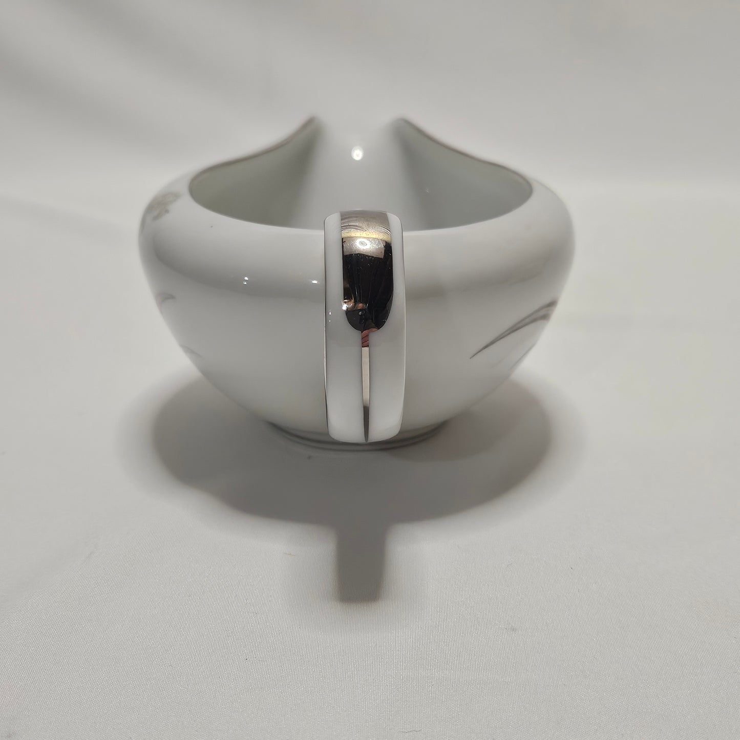 Wentworth China Silver Wheat sugar bowl and cream pitcher set