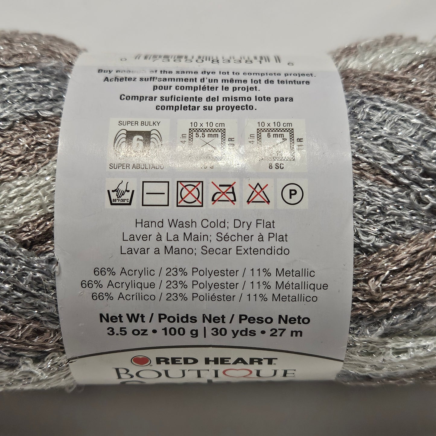 Red Heart Boutique Sashay Metallic Scarf Yarn, various colors