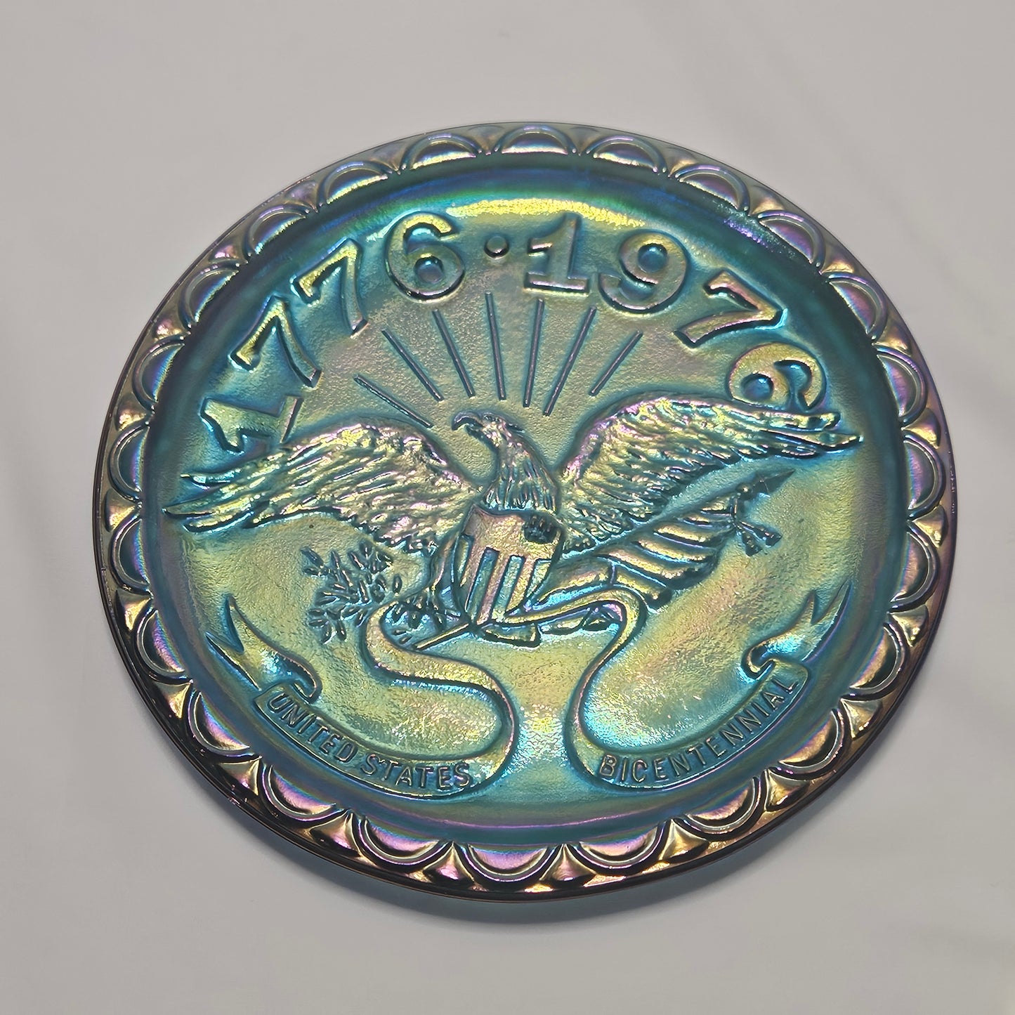 Vintage Indiana Glass, 8" Bicentennial Commemorative Plate