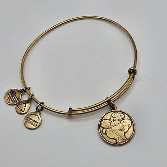 Alex and Ani Disney Ariel Gold Bangle Bracelet