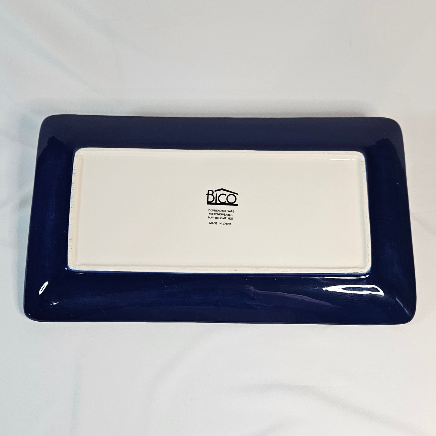 Bico Tunisian serving tray, ceramic, 8 x 14 inches