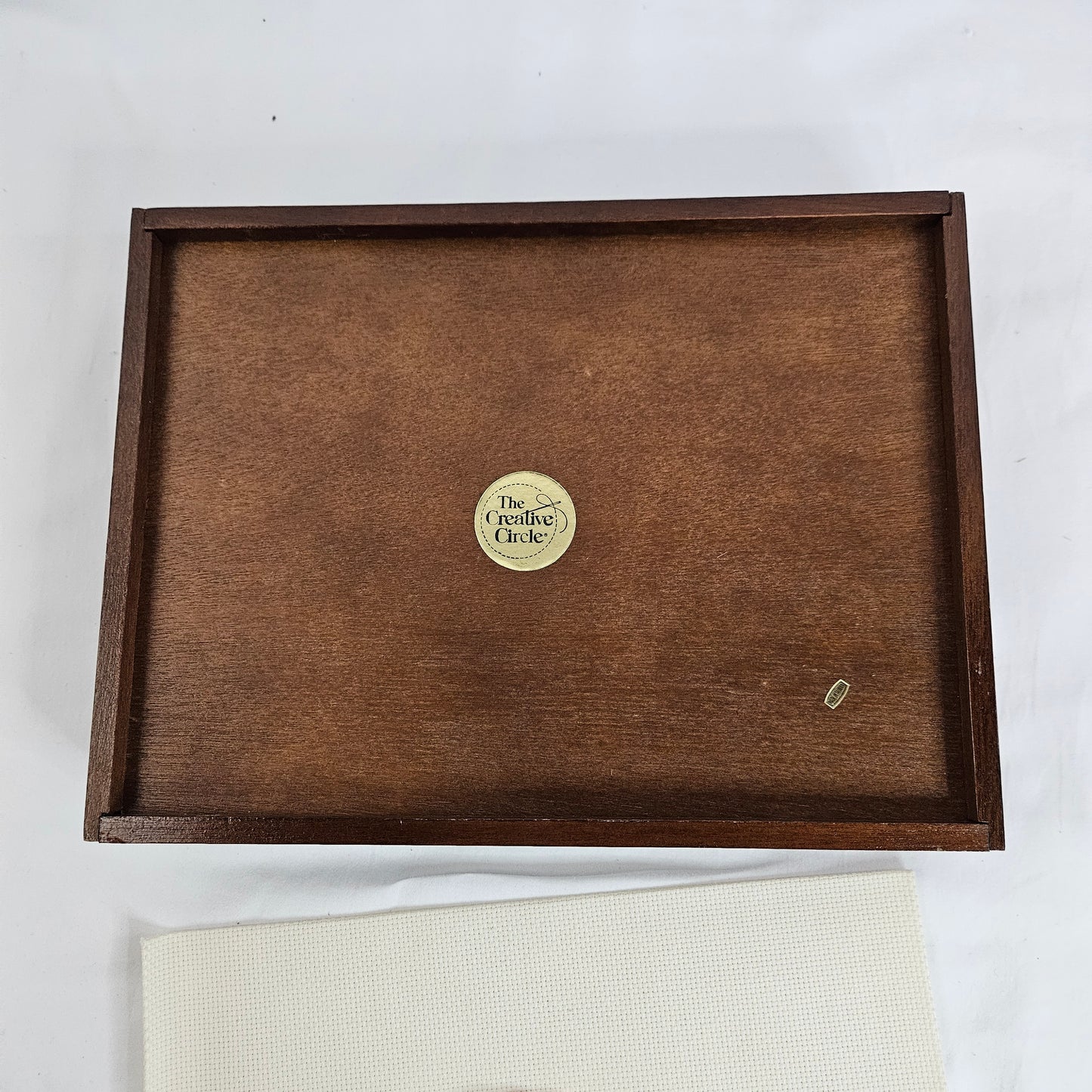 Creative Cirlce Cross Stitch Kit, Wooden serving tray with oval design