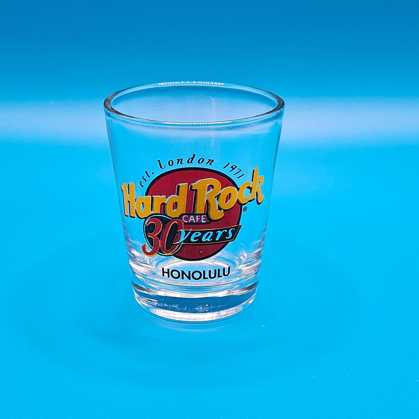 Hard Rock shot glasses, short, various cities