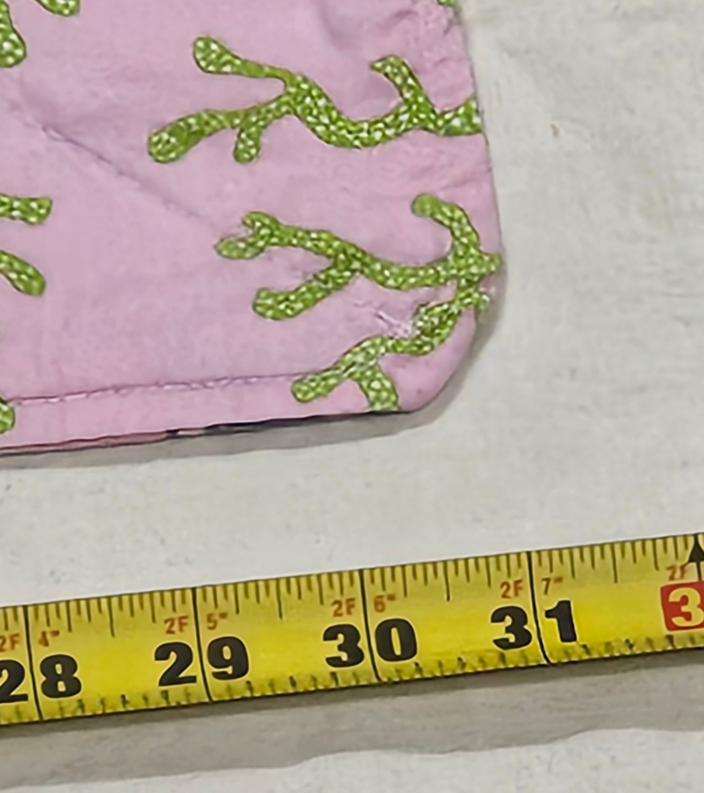 Quilted baby blanket 31 x 31