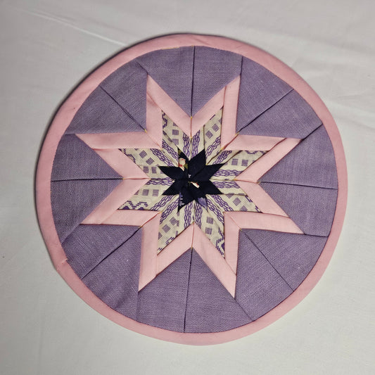 8" quilted cotton trivet