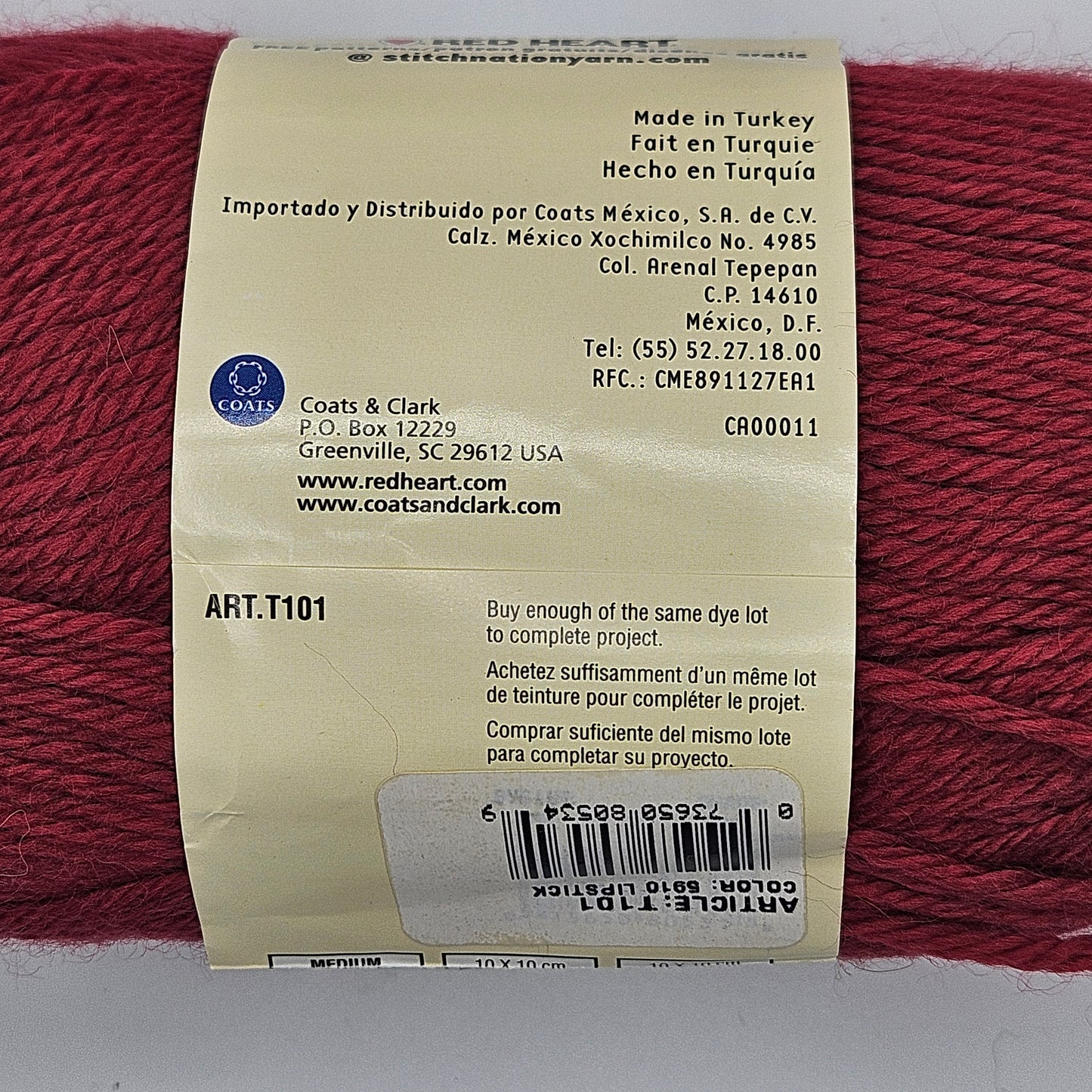 Red Heart Stitch Nation Bamboo Ewe yarn, 55% viscose 45% wool