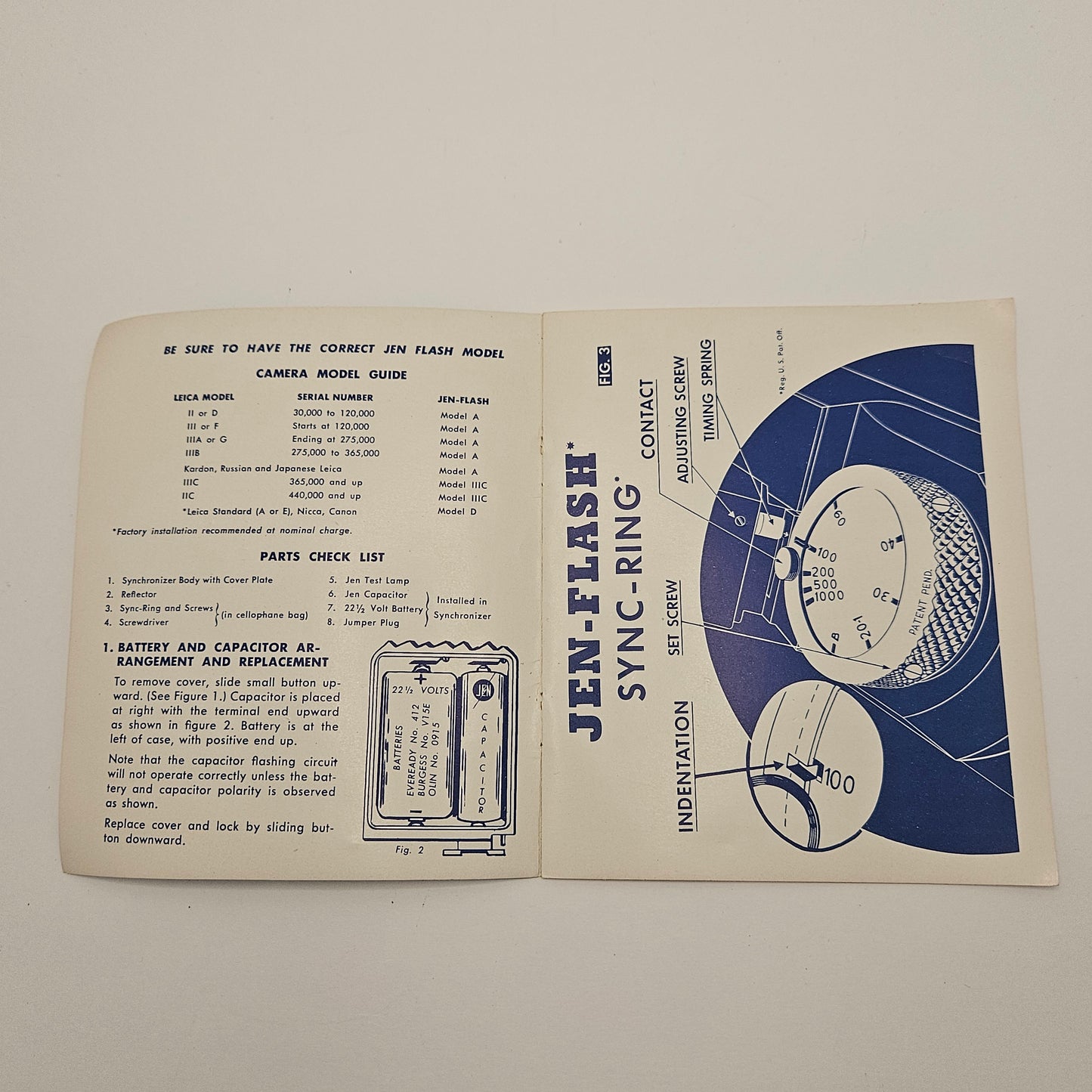 Jen-Flash Type II Captor Model 3F for  Leica IIIF Camera, Not tested